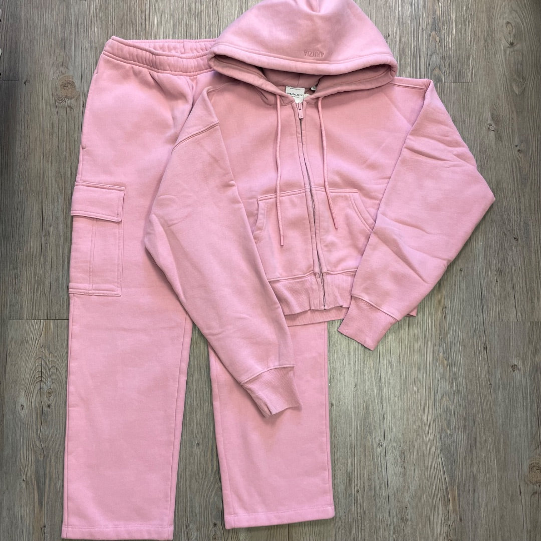 Pink Aritzia Sweat Set XS Jacket 2XSCargo