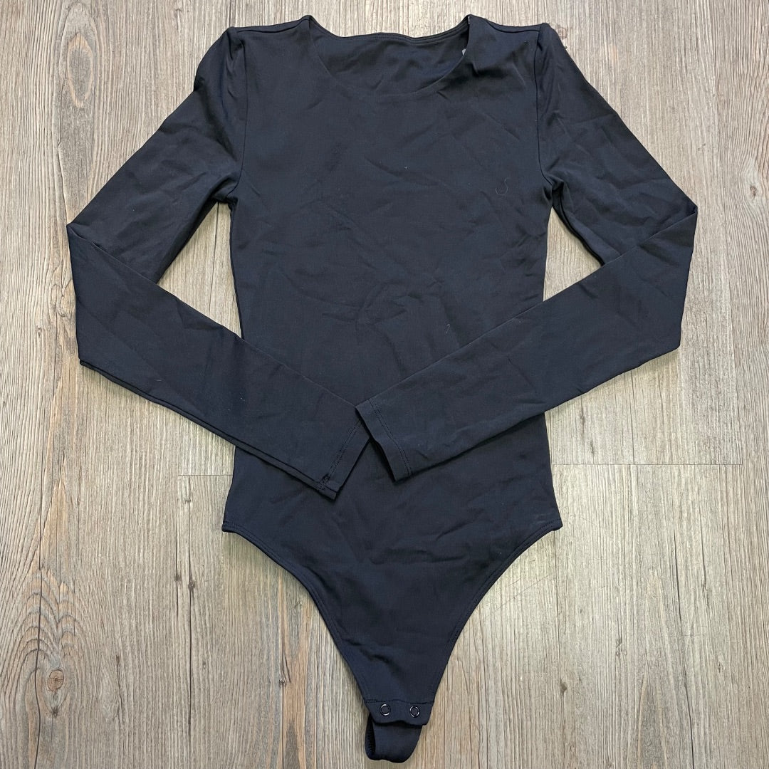 Black  LS Bodysuit, 12-14Y