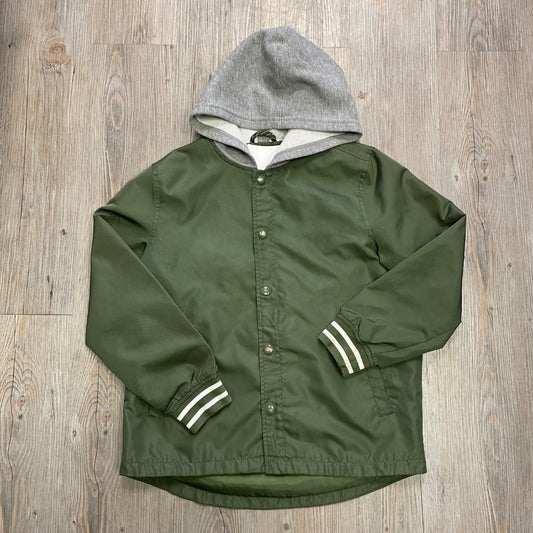 Green Old Navy Button Down Hooded Jacket, 10-12Y