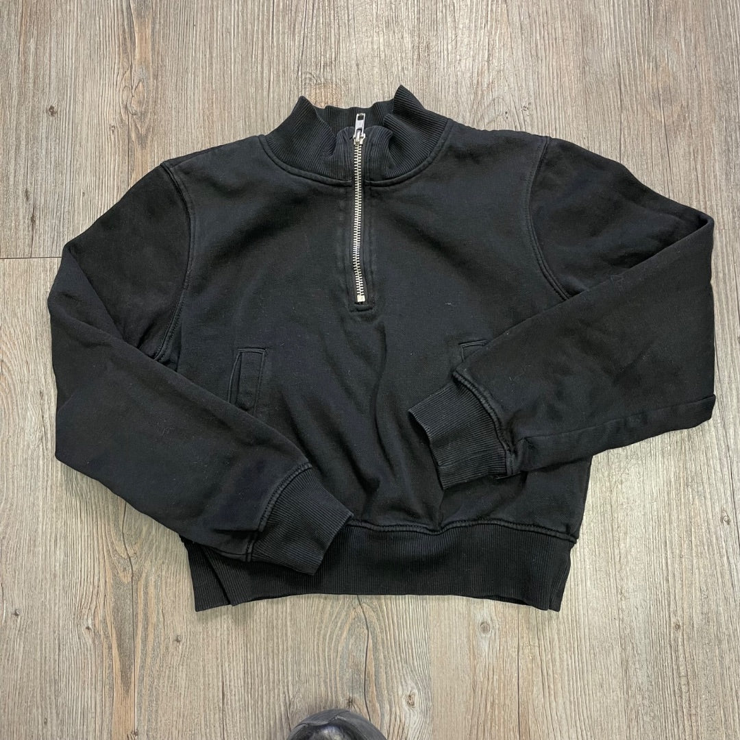 Black H&M Cropped Zip jacket, 8-10Y