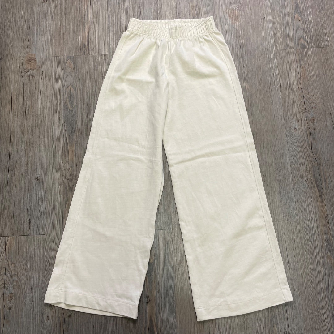 Ivory Zara Wide Leg Pants, 8-9Y