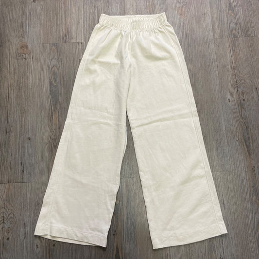 Ivory Zara Wide Leg Pants, 8-9Y