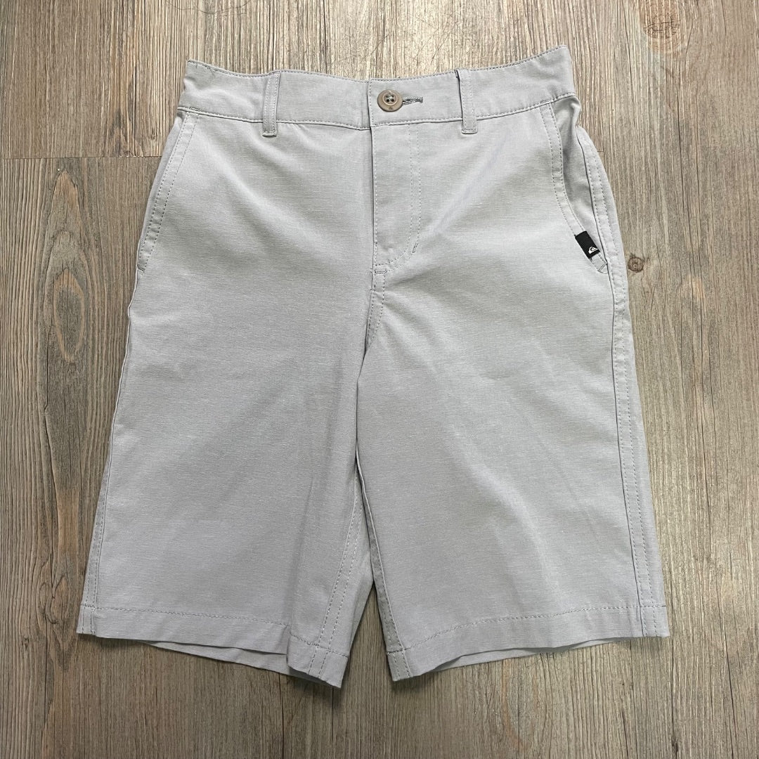 Grey Quik Silver Elastic Waist Shorts, 10Y