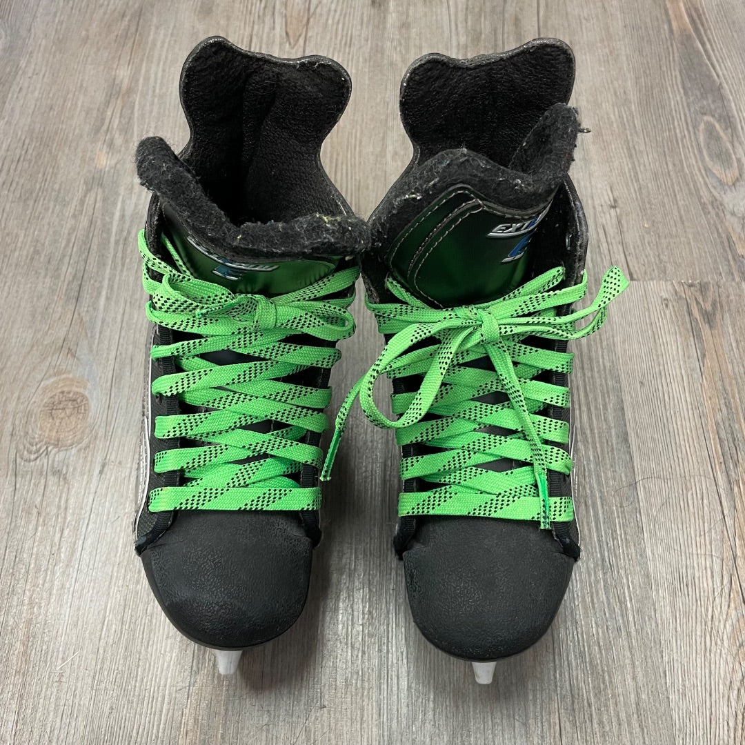 Grey Black CCM Hockey Skates, 1Y