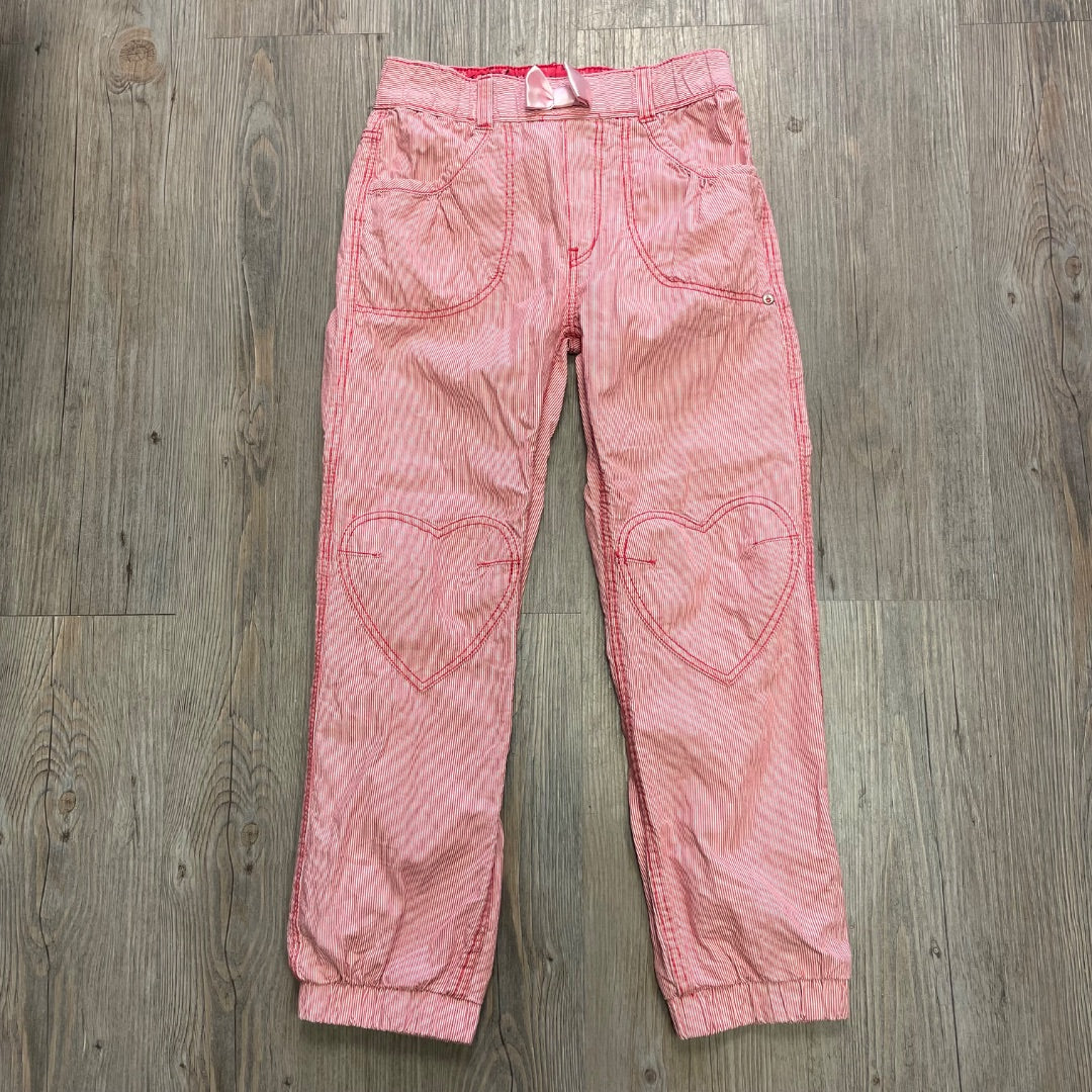 Red Pinstriped Pants 7-8Y
