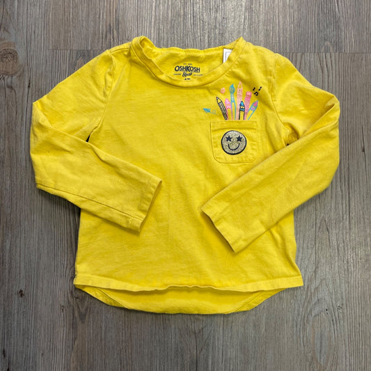 Yellow Oshkosh LS Top, 4Y