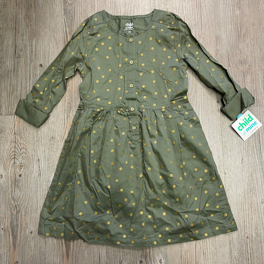 Green Carters NEW LS Dress, 5Y