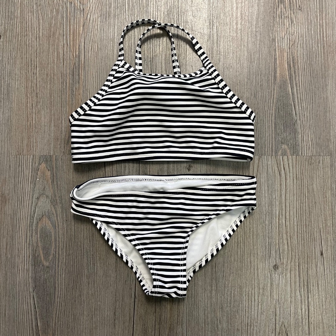 Black Stripe Carters 2PC Bathing Suits, 6Y