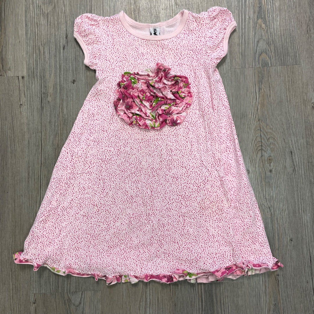 Pink Floral Mignone SSL Dress, 5-6Y