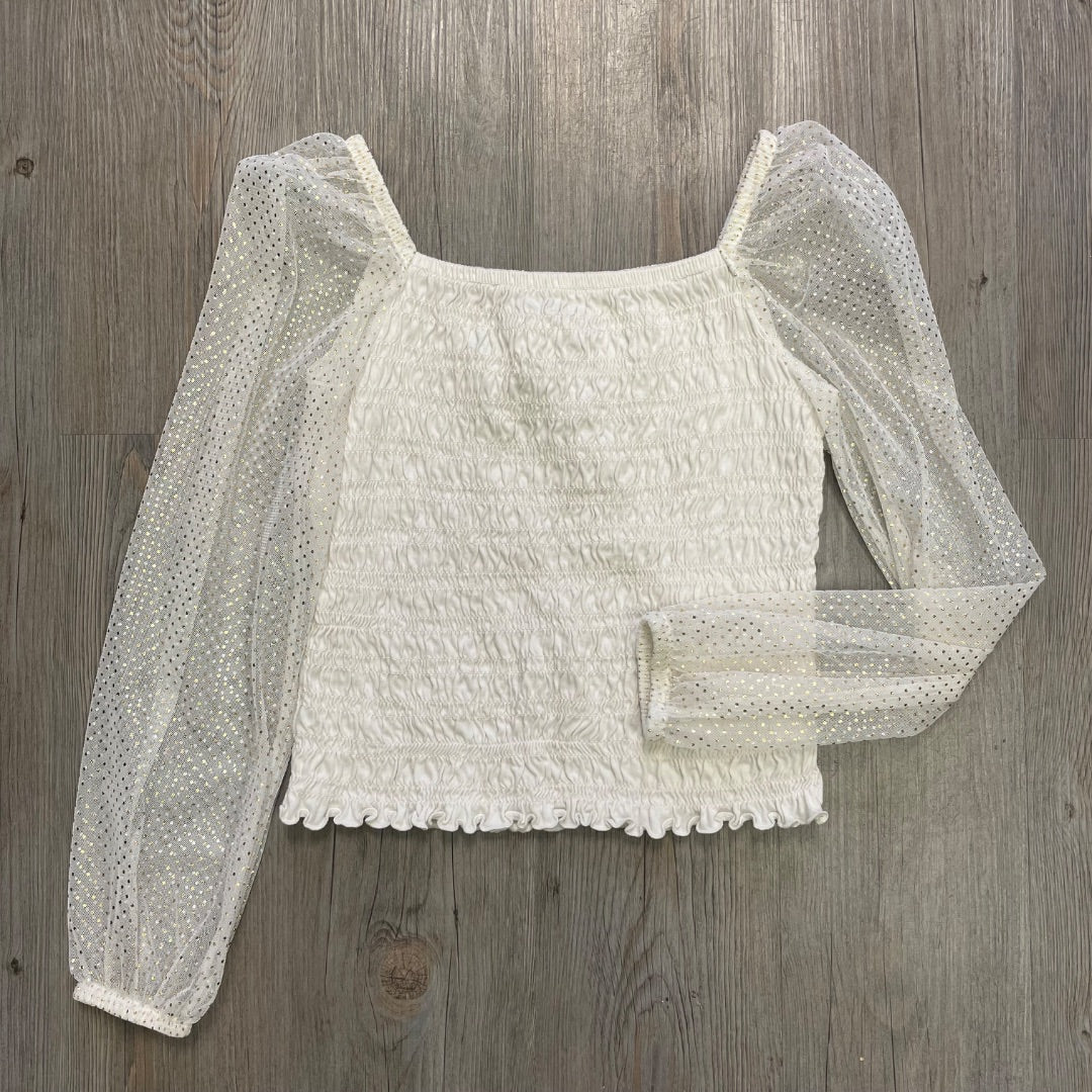 Gold Polka Dots Gap LS Top, 10Y