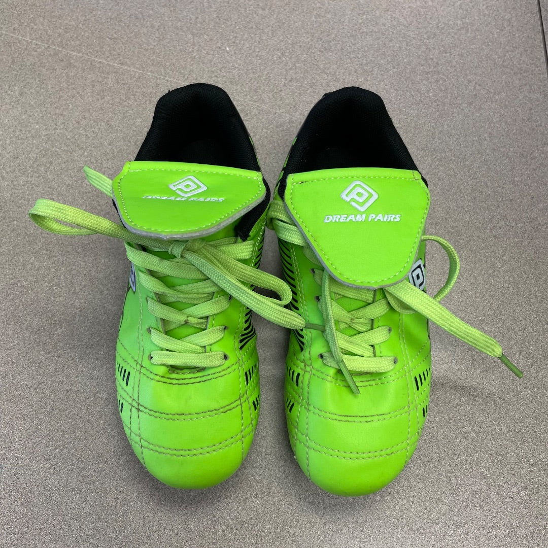 Lime Dream Pairs Soccer Cleats, 12Y