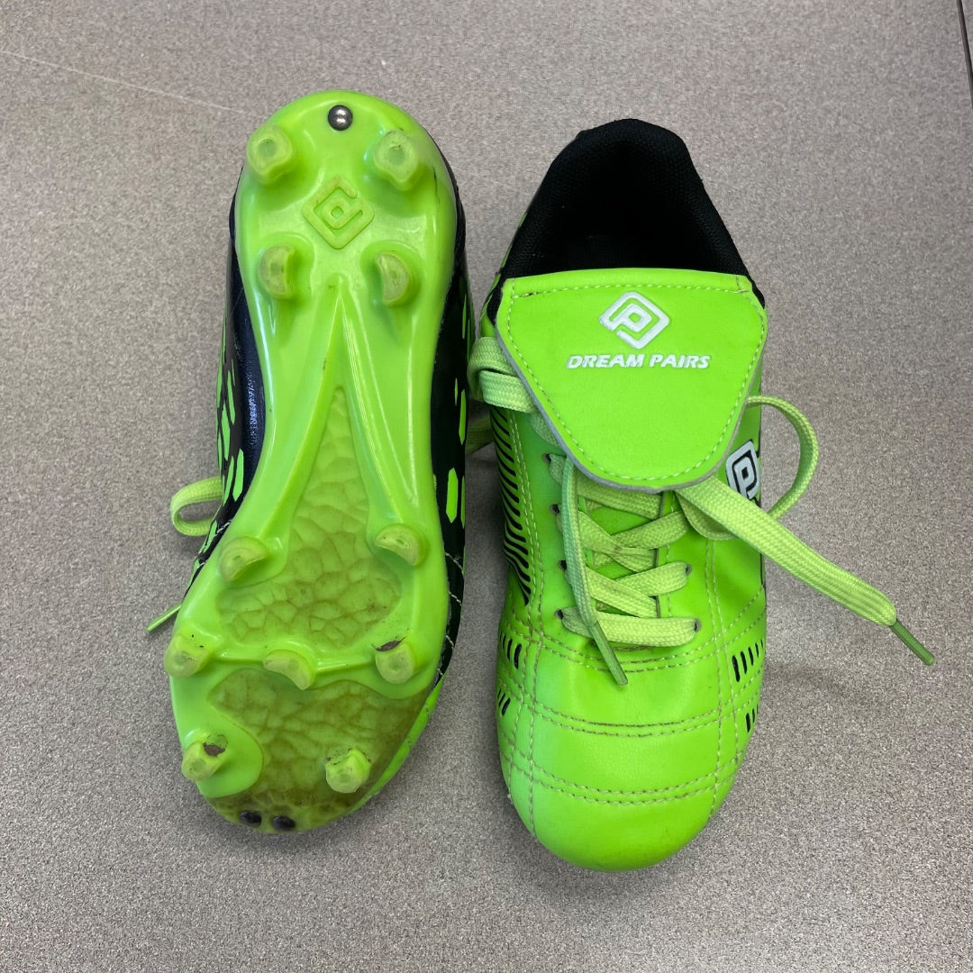 Lime Dream Pairs Soccer Cleats, 12Y