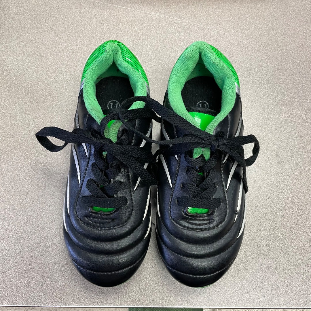 Green Athletic Works Soccer Cleats, 11Y