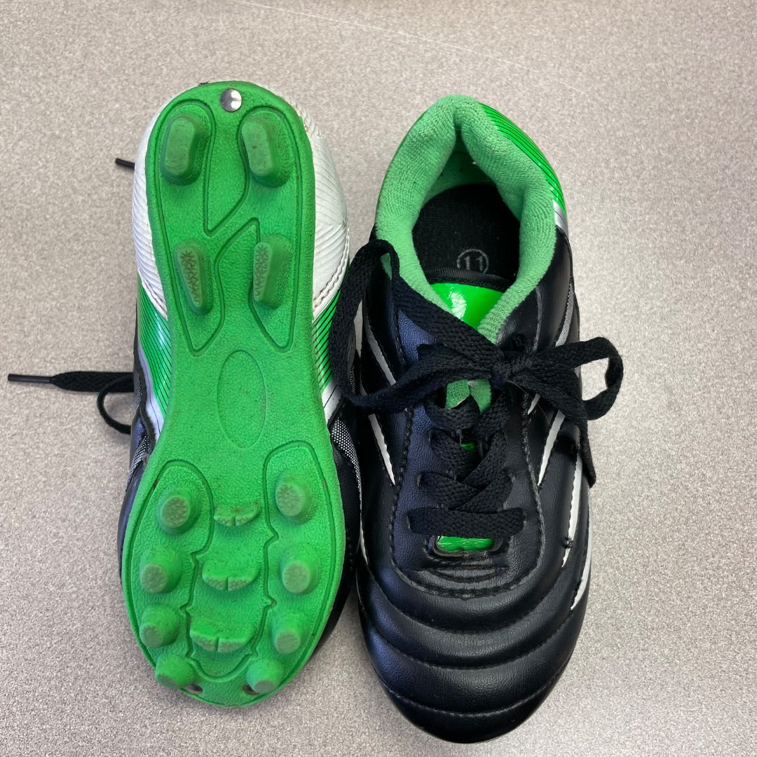 Green Athletic Works Soccer Cleats, 11Y