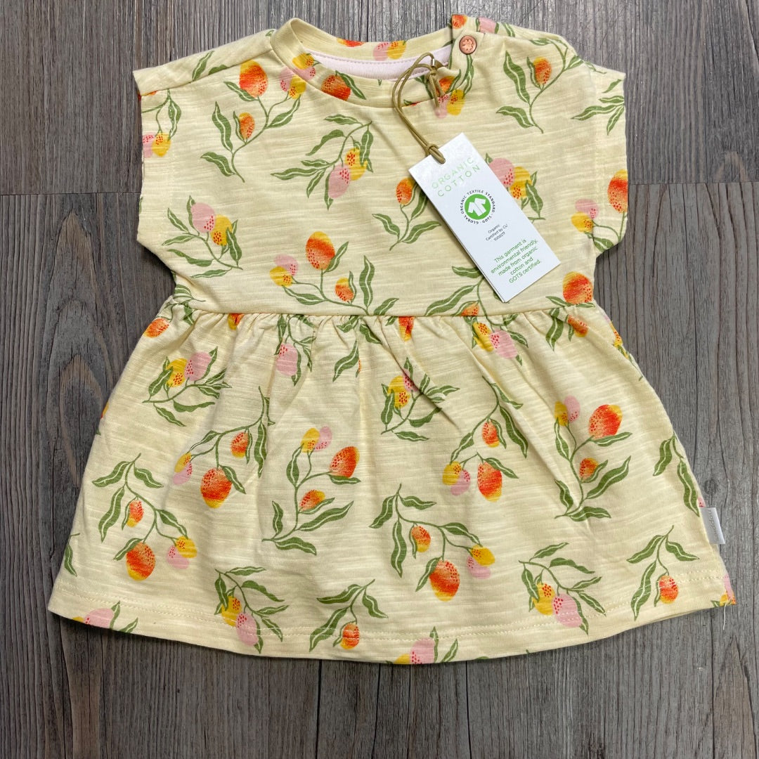 Banana Crepe Noppies Baby Organic Dress Mobines Short, 1-2M