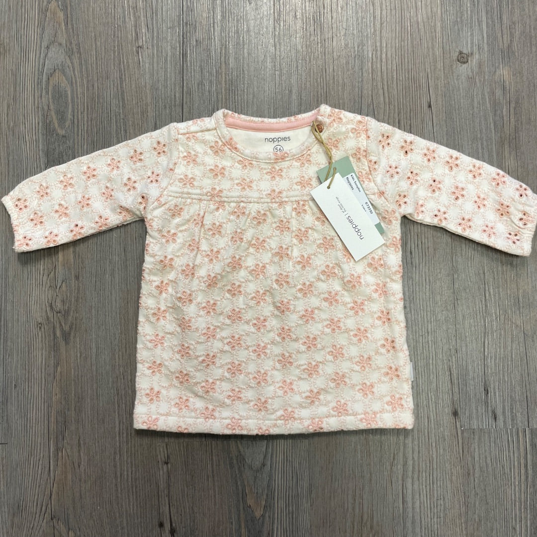 Whisper White Noppies Baby Organic Dress Miles LS 1-2M