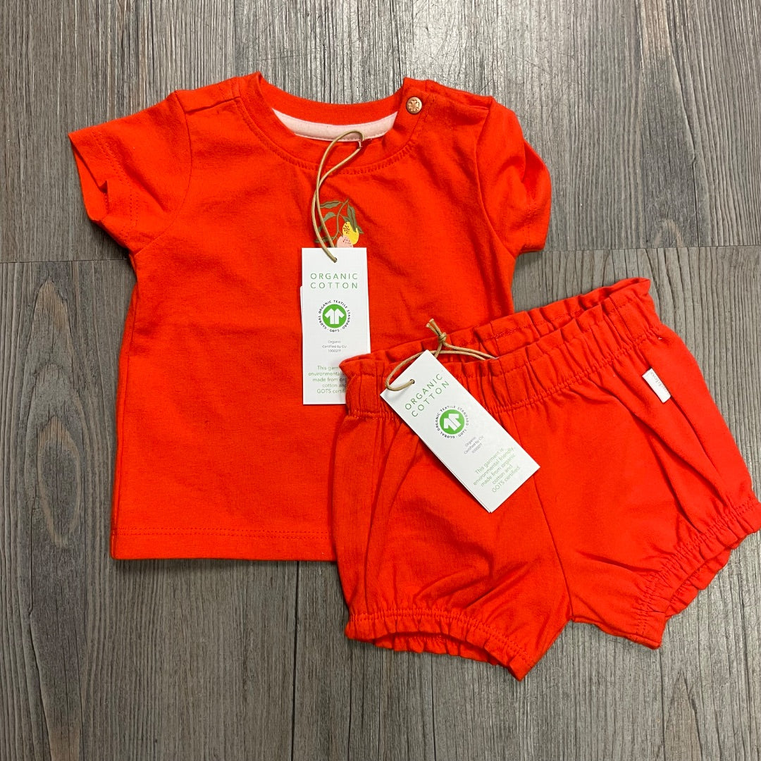 Orange Noppies Baby Organic Clothing Set, 1-2M