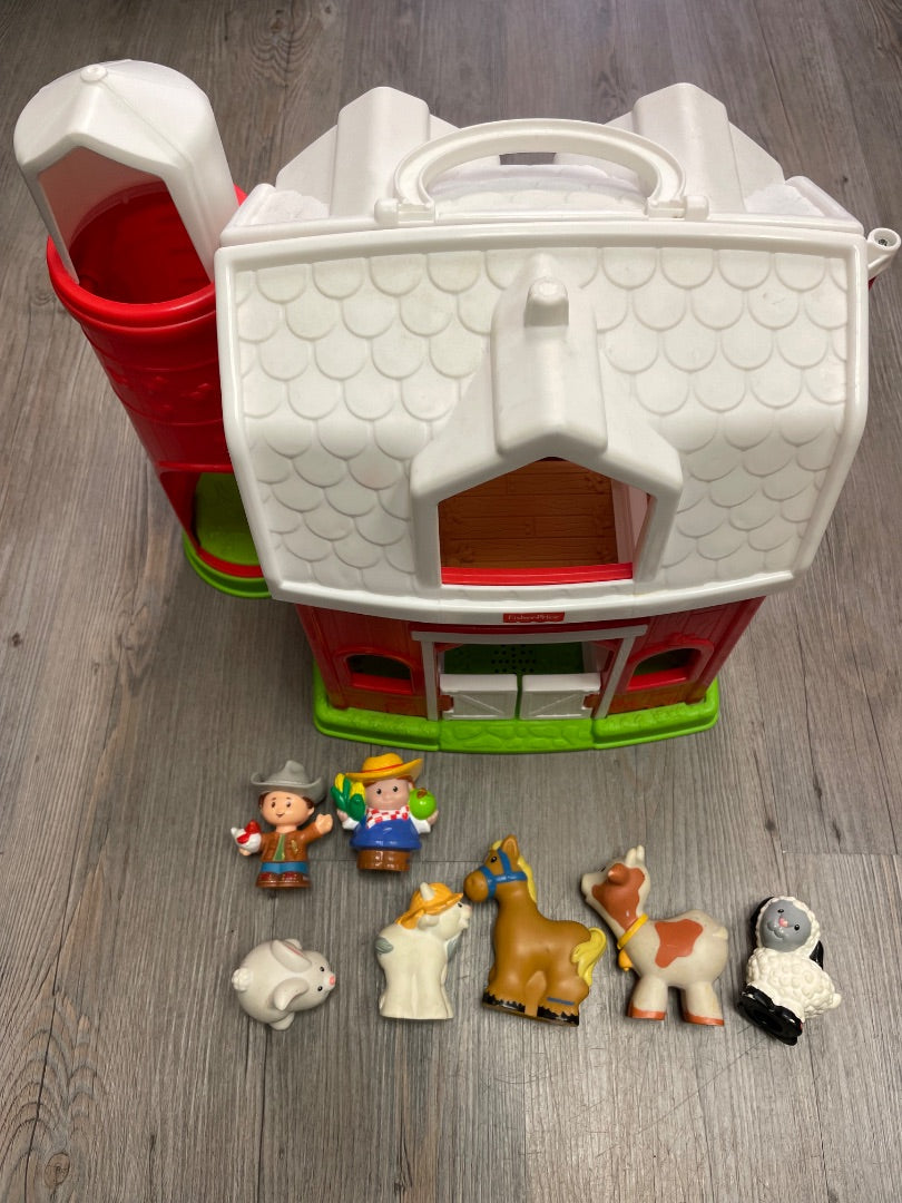 Multi Colour Fisher Price Little People Barn, 24M No sound