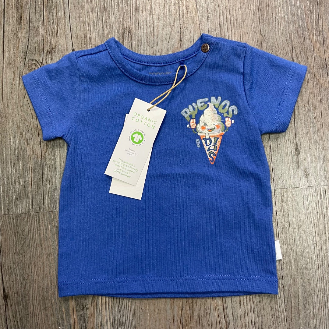 Dazzling Blue Noppies Boys Tee Oloron SSL, 1-2M