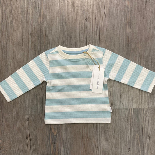 Stripe Pattern Noppies Unisex Tee Ogden LS, 1-2M