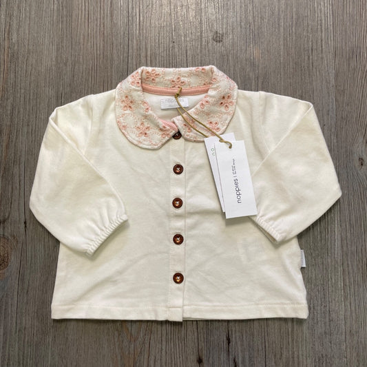 Whisper White Noppies Girls Blouse Moroni LS, 1-2M