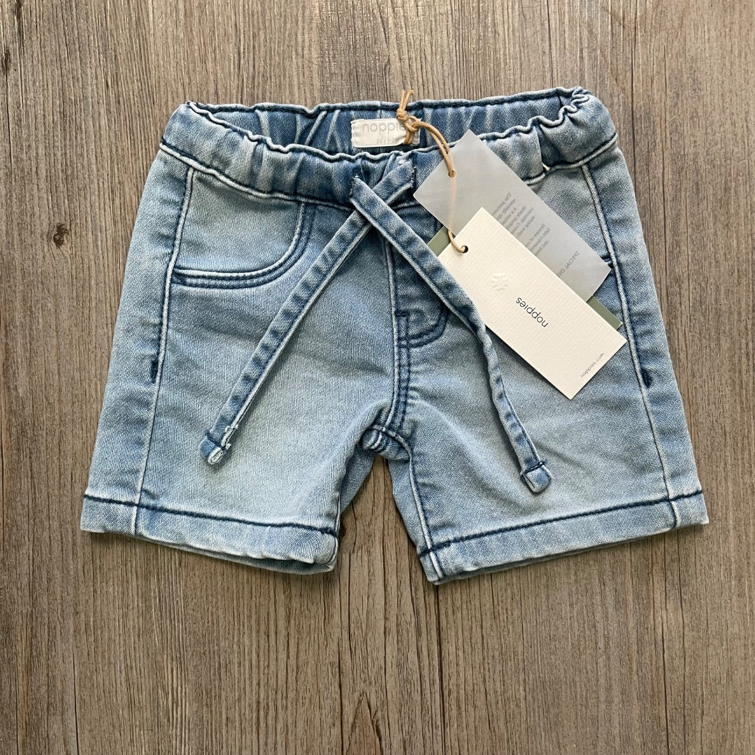Light Blue Wash Noppies Boys Short Denim, 1-2M