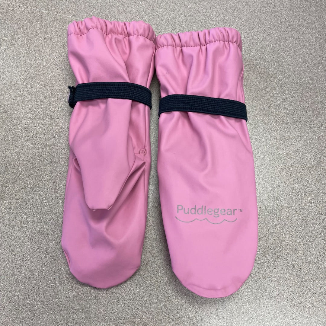 Pink Puddle Gear Rain Mittens, 5Y