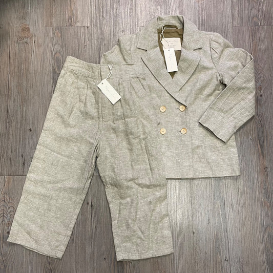 Fern Rylee+ Cru Double Breasted Suit Set, 4-5Y