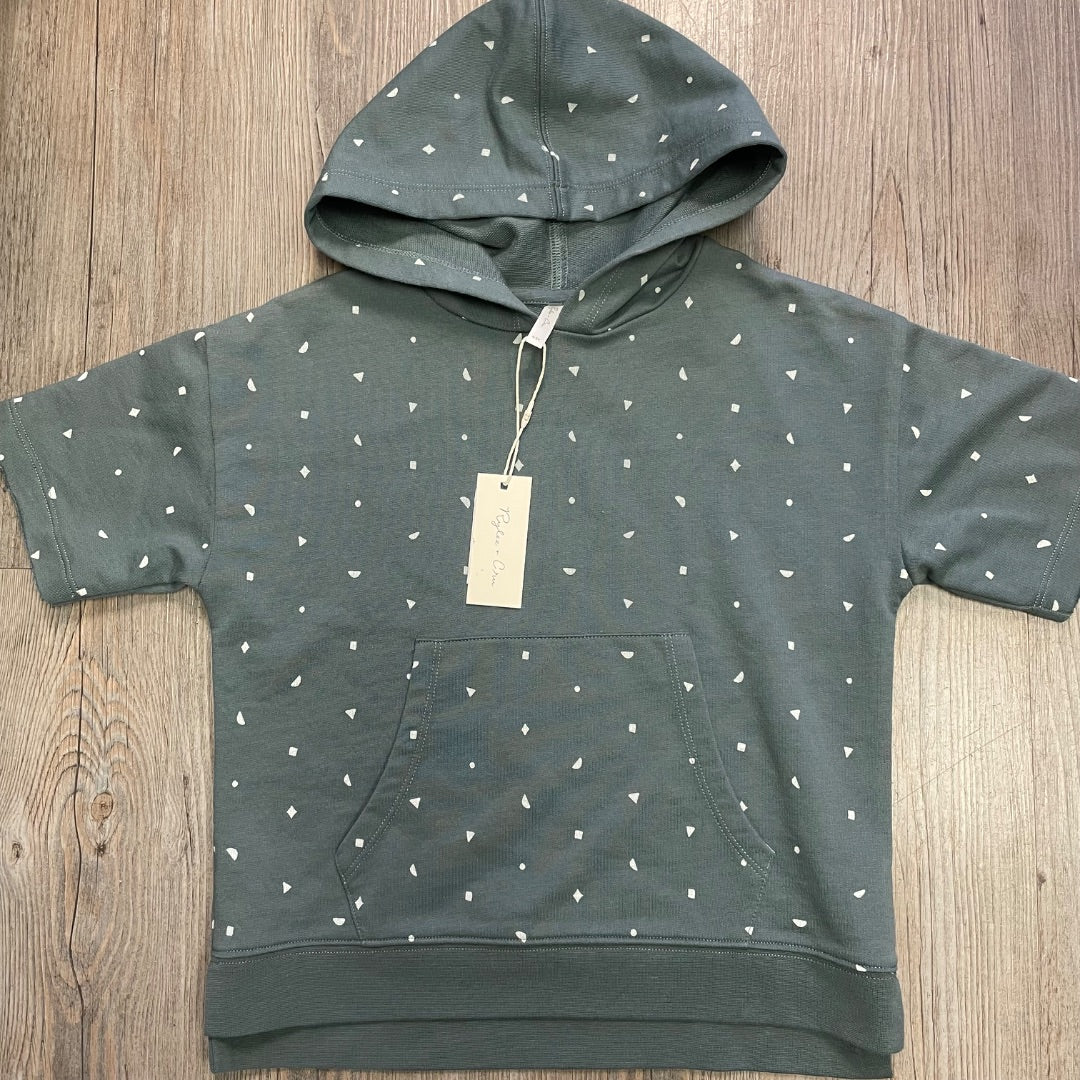Shapes Print Rylee+ Cru SSL Hoodie, 4-5Y