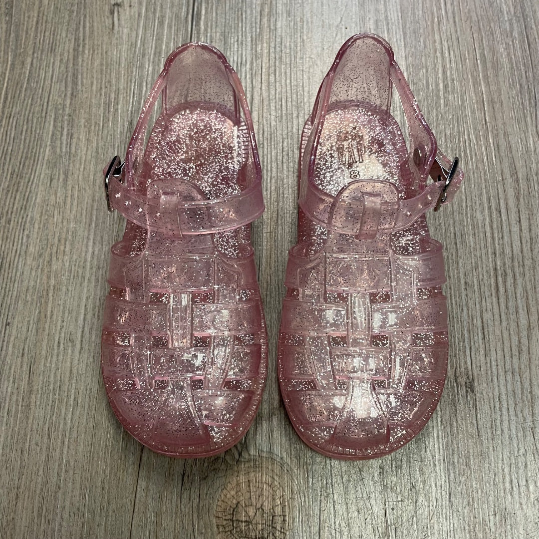 Pink Gap Jelly Glitter Sandals, 8T