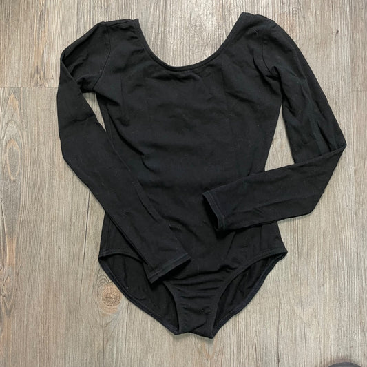 Black Capezio LS Leotard, 7-8Y