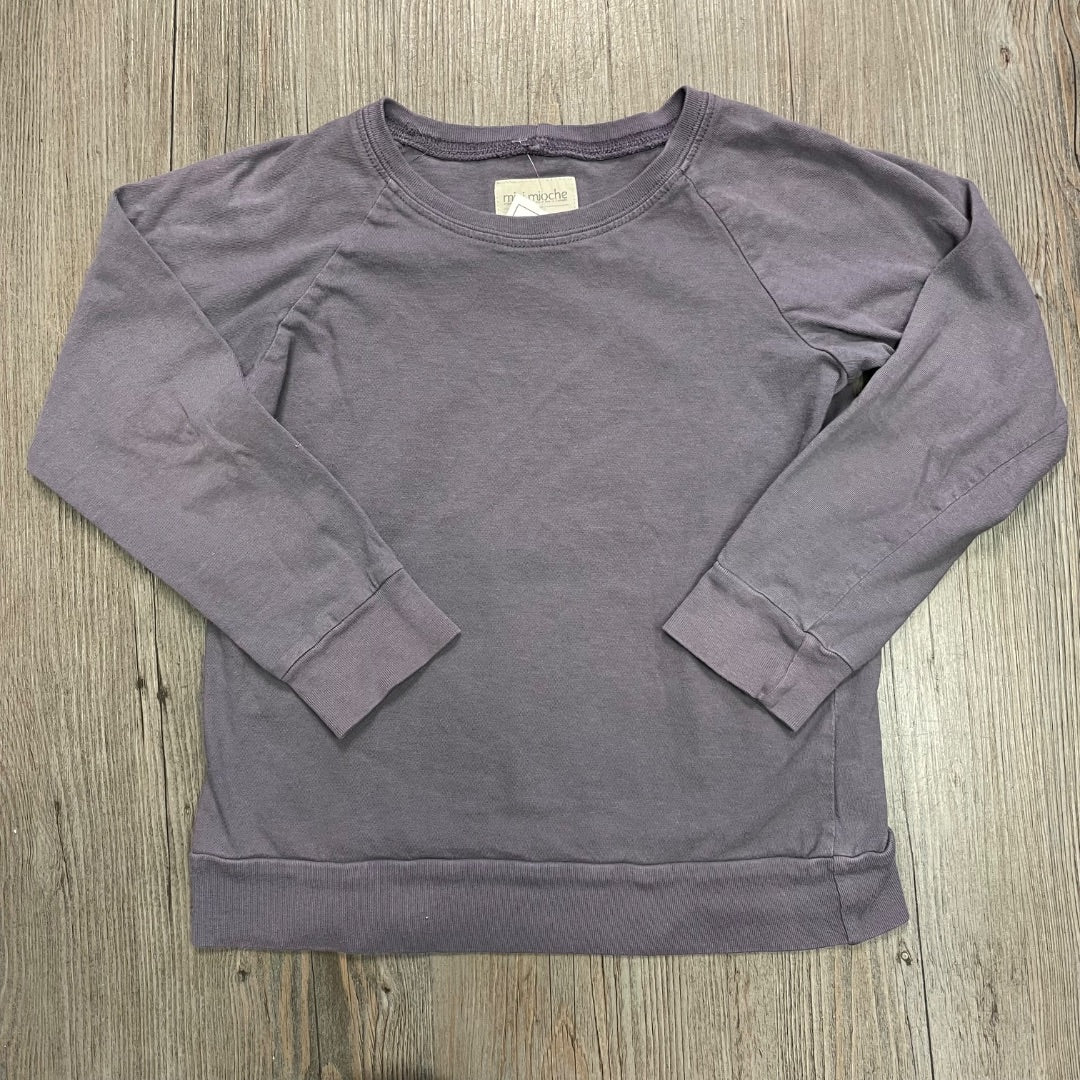 Eggplant Mini Mioche Pullover Top, 6Y