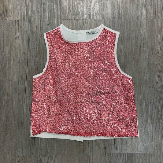 Red Sequin  Tank Top, 7-8Y