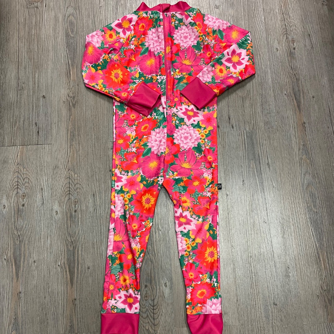 Floral Honeysuckle LS Swimsuit 4Y