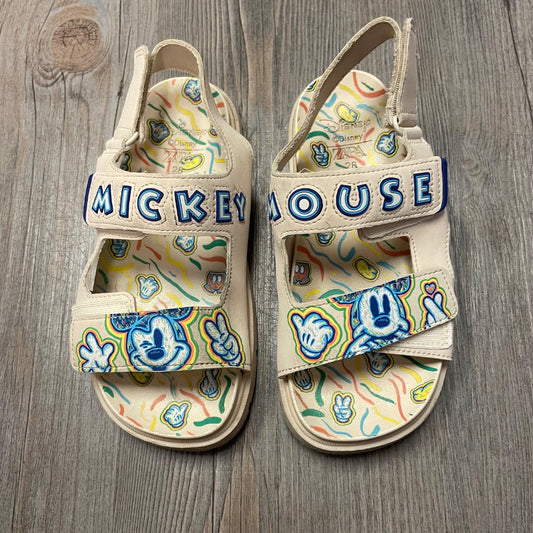 Mickey Print Zara Velcro Sandals, 10T
