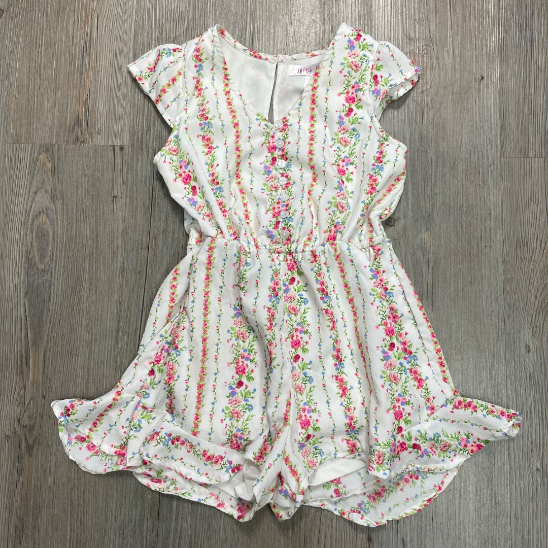 Floral Japna Girls Romper, 8Y
