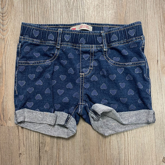 Blue Hearts Levis Denim Shorts, 8Y