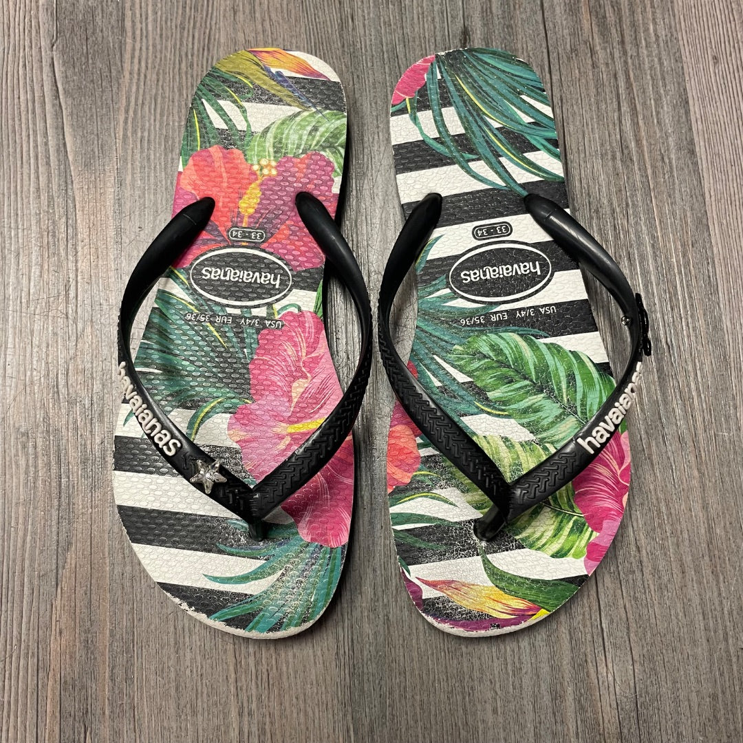 Floral Havaianas Flip Flop, 3-4Y