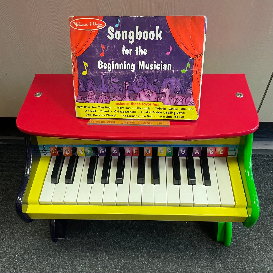 Multi Colour M&D Mini Wooden Piano, 3-5Y