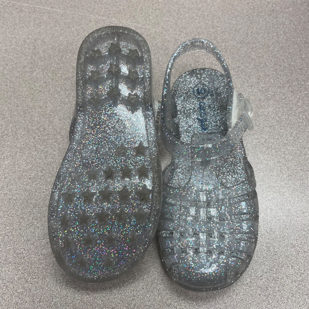 Glitter , Clear Cat & Jack Sandals, 10T