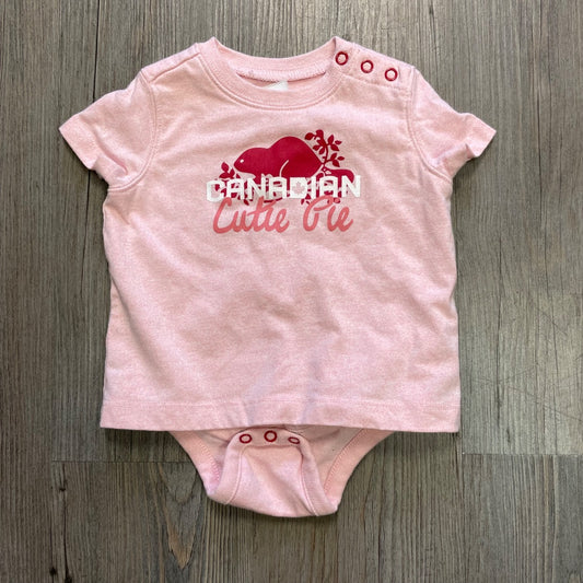 Pink Roots Baby Onesie, 3-6M