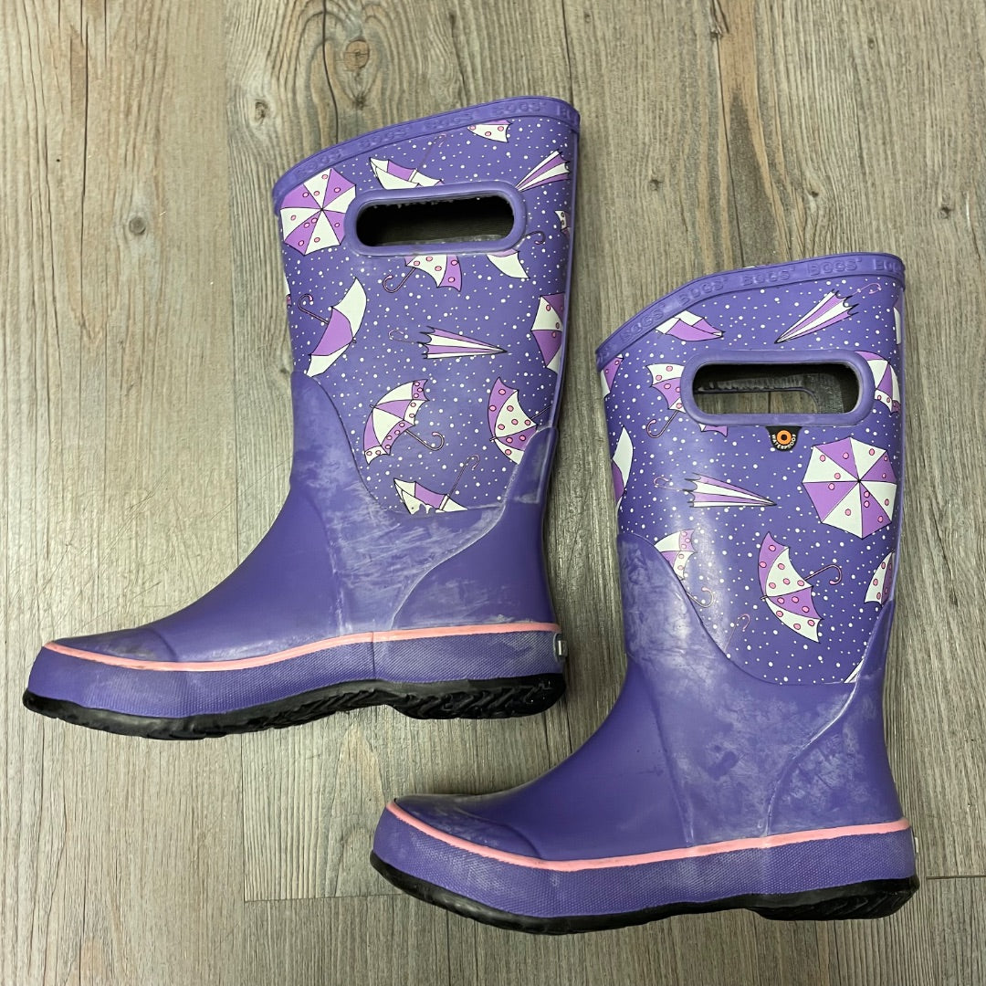 Lavender Bogs Rain Boots, 1Y