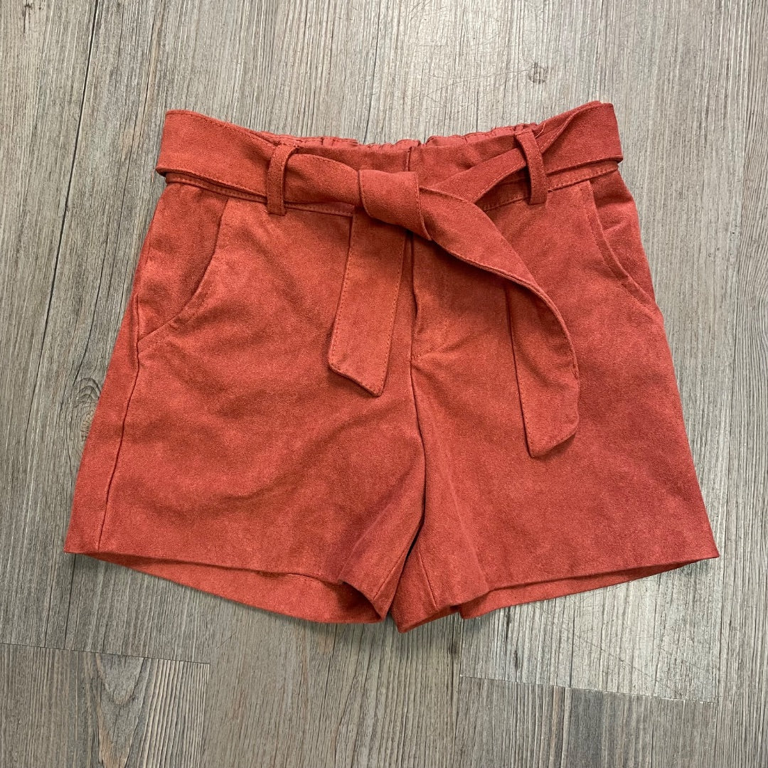 Rust Zara Shorts With Belt, 7Y
