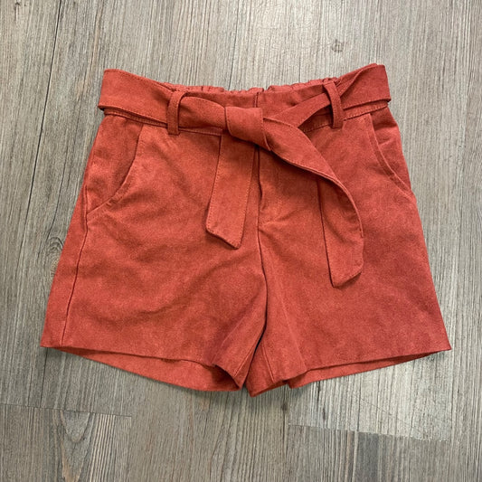 Rust Zara Shorts With Belt, 7Y