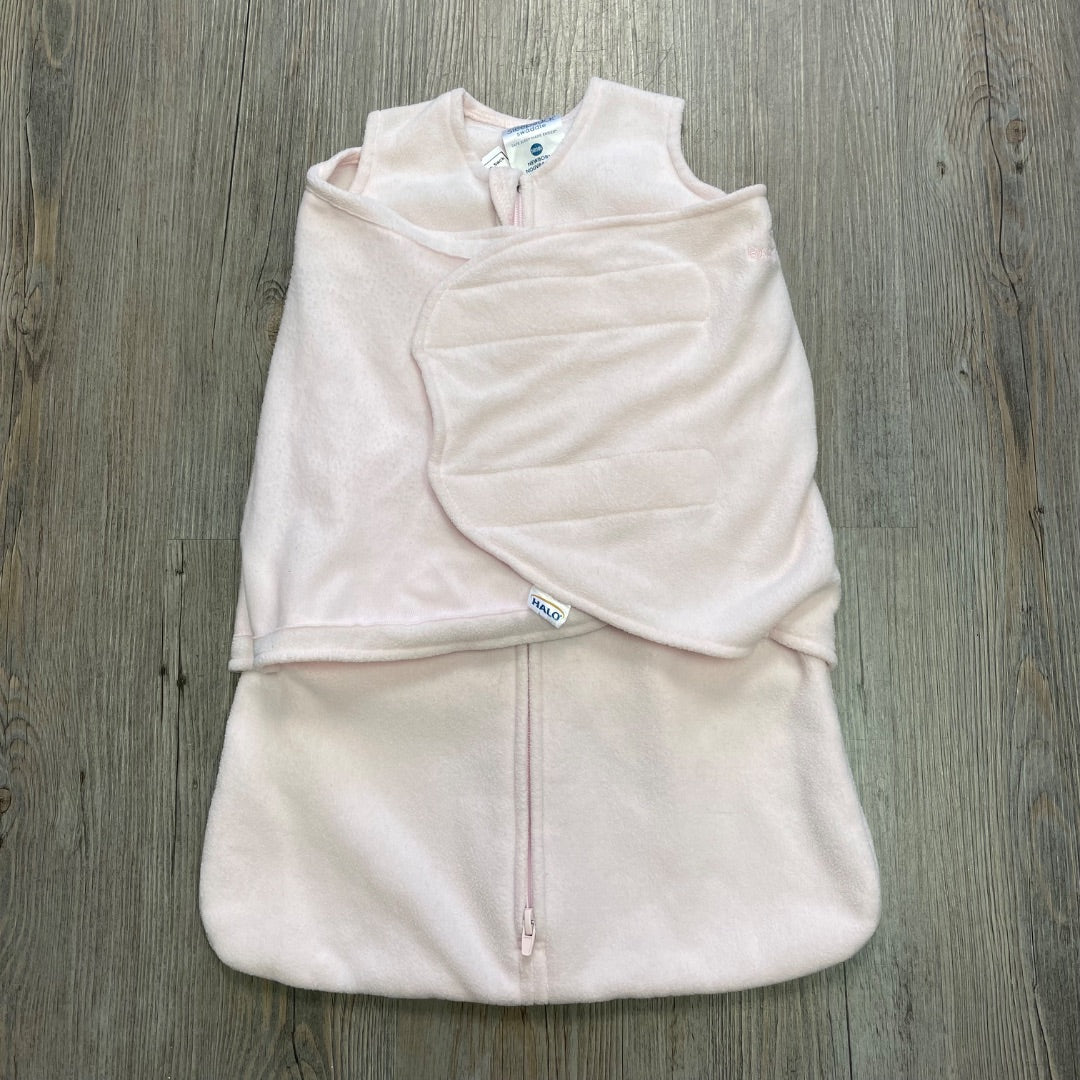 Pink Halo Fleece Sleep Sack, 0-3M