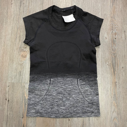 Black ,Grey Lululemon Active Tee, 10-12Y