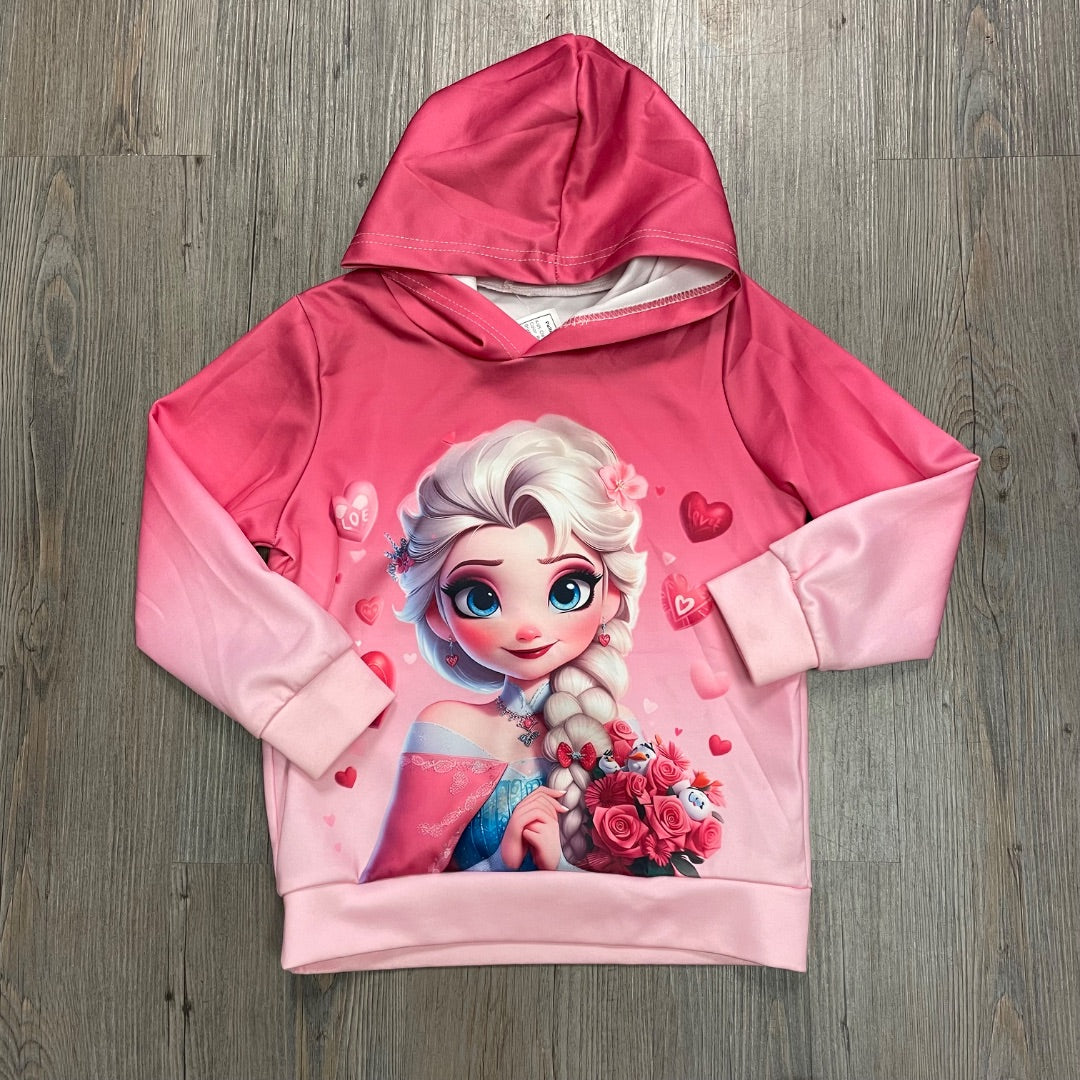 Pink  Pullover Hoodie, 4-5Y