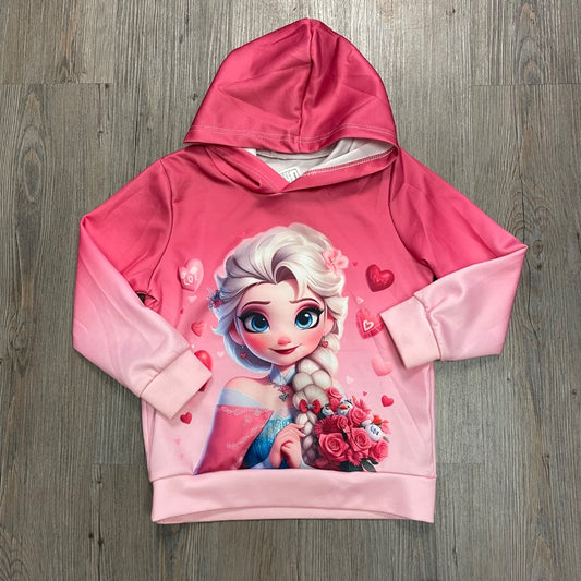 Pink  Pullover Hoodie, 4-5Y