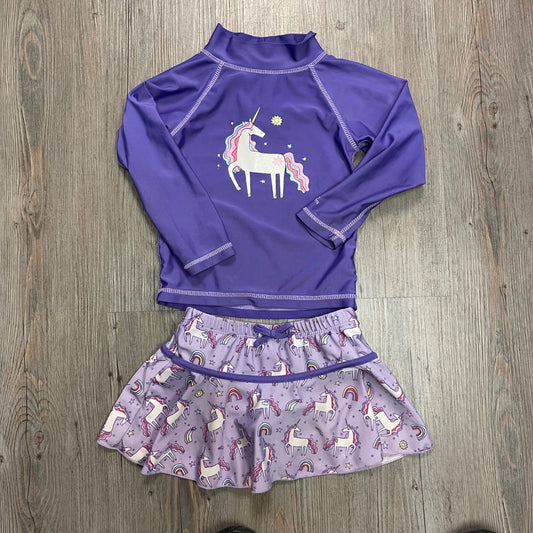 Purple UV Skinz 2PC Bathing Suit, 4Y
