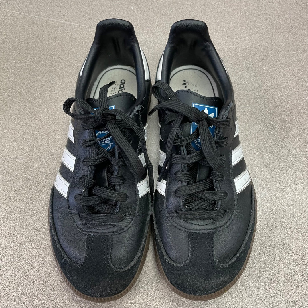 Black ,White Adidas Samba Lace Up Sneaker, 12.5Y